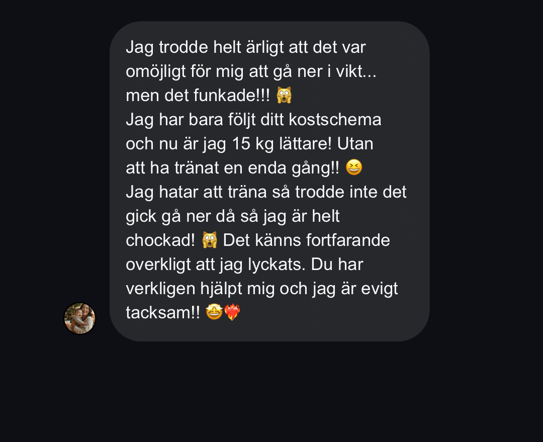 Kostschema för viktnedgång