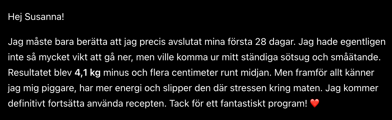 HÄLSOSAM VIKTNEDGÅNG — 28 DAGAR