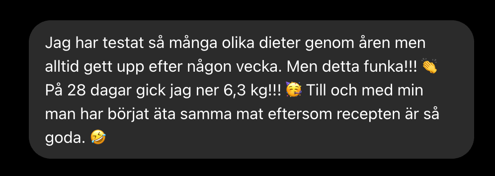 HÄLSOSAM VIKTNEDGÅNG — 28 DAGAR