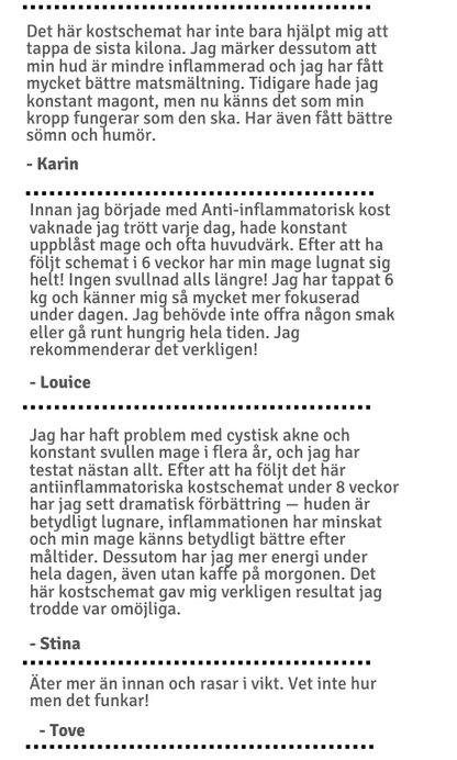 Anti-inflammatoriskt kostschema